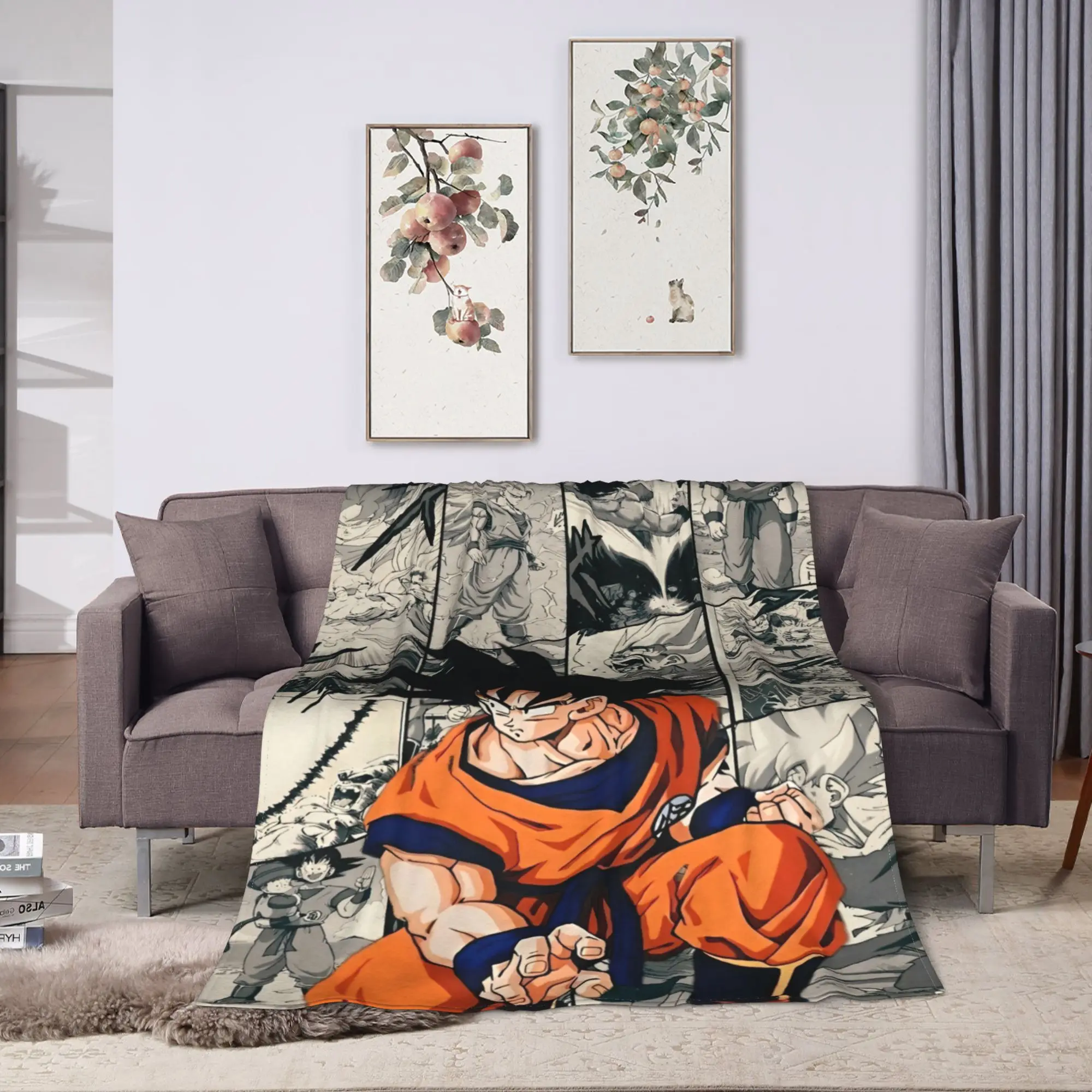 Anime D-Dragons B-Balls  Blanket  Airplane Travel Flannel Throw Blanket For Outdoor Warm Customized Quality Bedspread