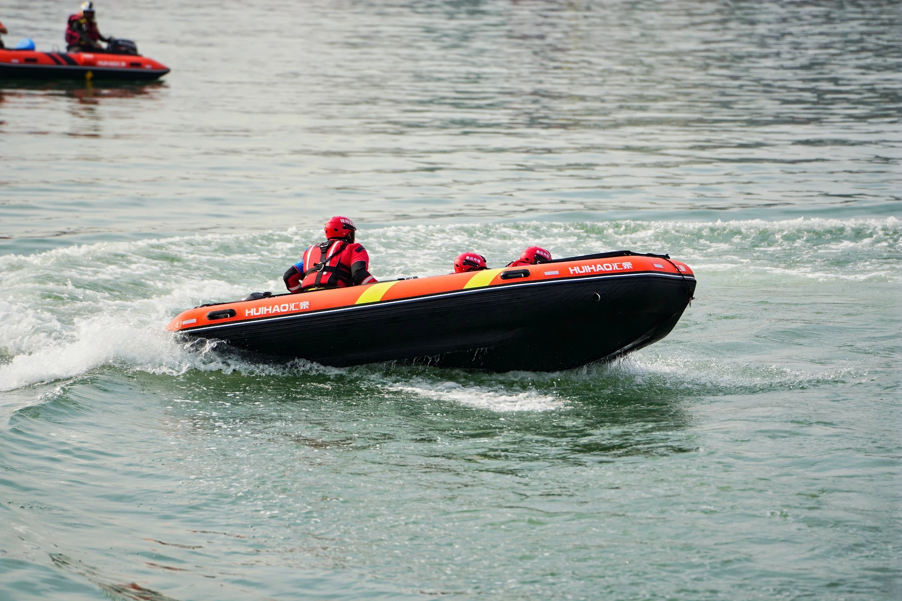 Wholesale Boat 4.2m 8 People Inflatable Boat Black Big Size Customized Rescue Inflatable Boat for Sale