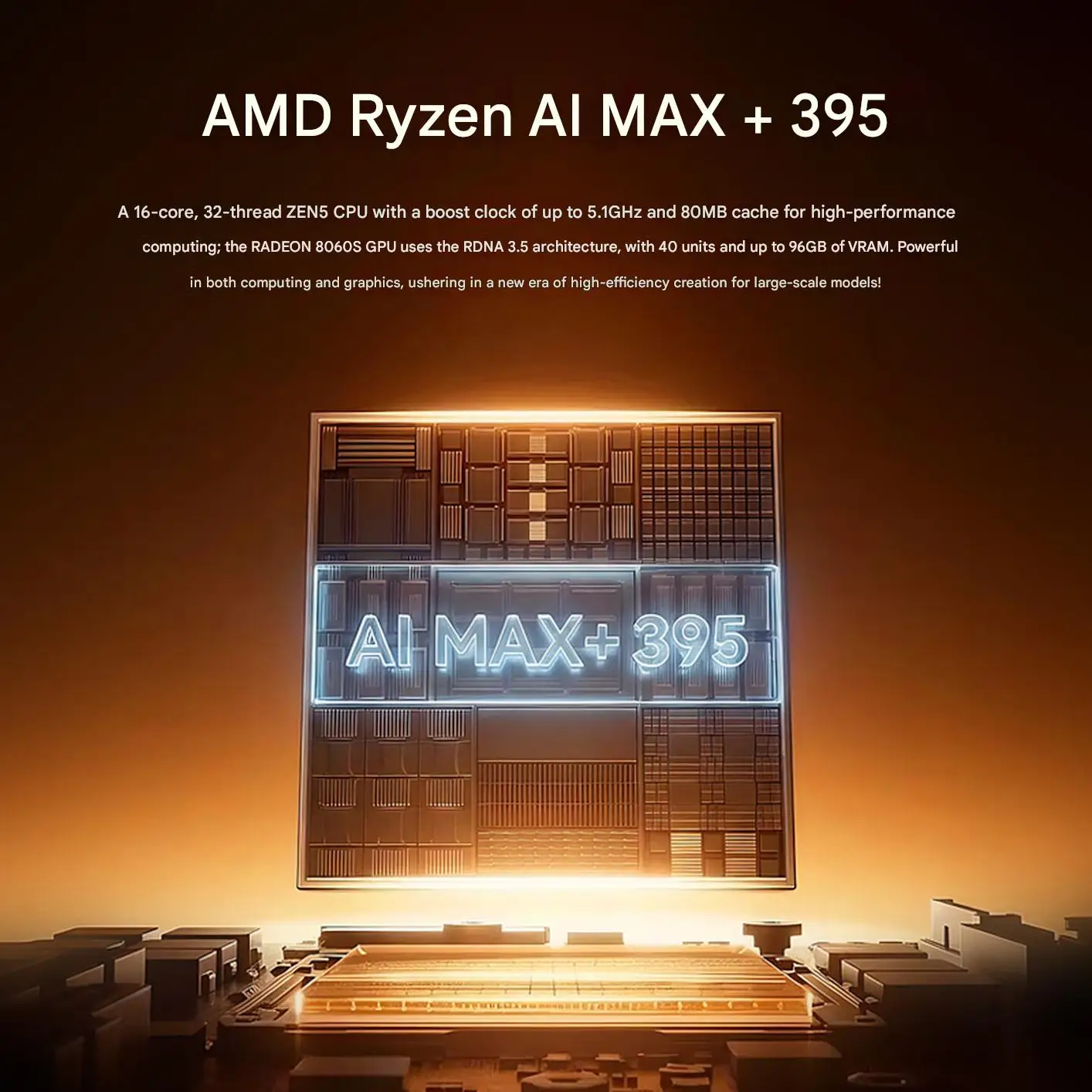 Aoostar NEX395 Ryzen AI Max+ 395 Desktop Computer WIFI7 PC Gaming