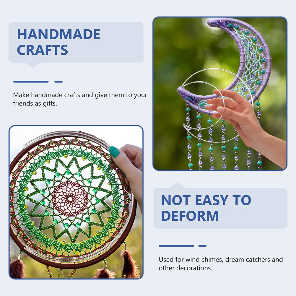 

8 Pcs Dream Catcher Hoop The Ring Dreamcatcher Half Circle Hoops Dreamcatchers Forms Solid Craft Iron Rings Frame