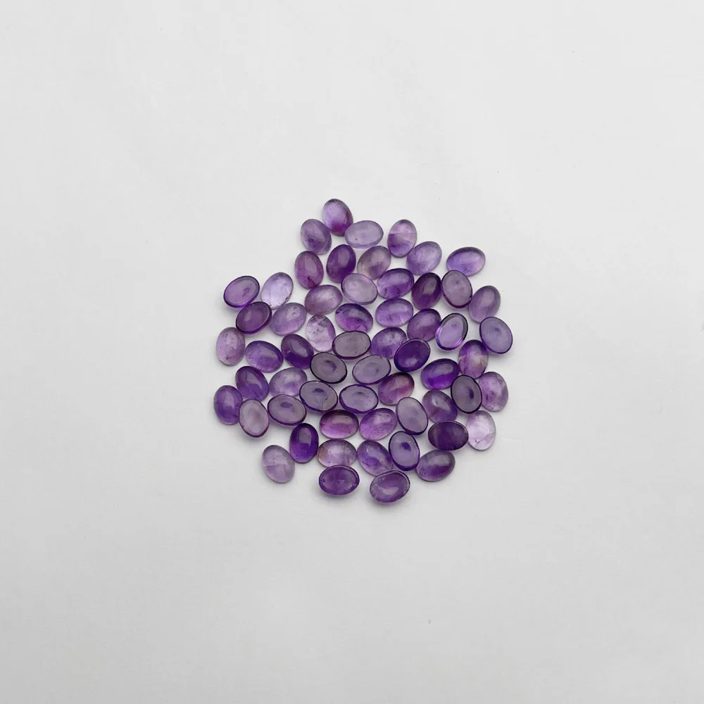 fashion Good quality 4 5 6 8 10 12MM 50Pc amethyst new natural stone bead making Jewelry cabochon Earrings accessories diy gift