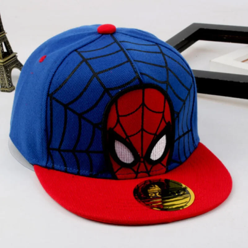 Anime Cartoon Spiderman Hats for Kids Toddler Baby Baseball Cap Spring Summer Children\'s Snapback Hip Hop Adjustable Caps