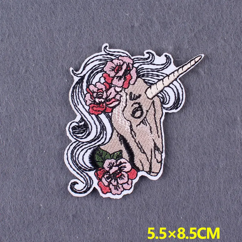 Punk Animal Clothing Thermoadhesive Patches On Clothes Stripes DIY Hippie Badges Hook Loop Iron On Patches For Jacket Decor