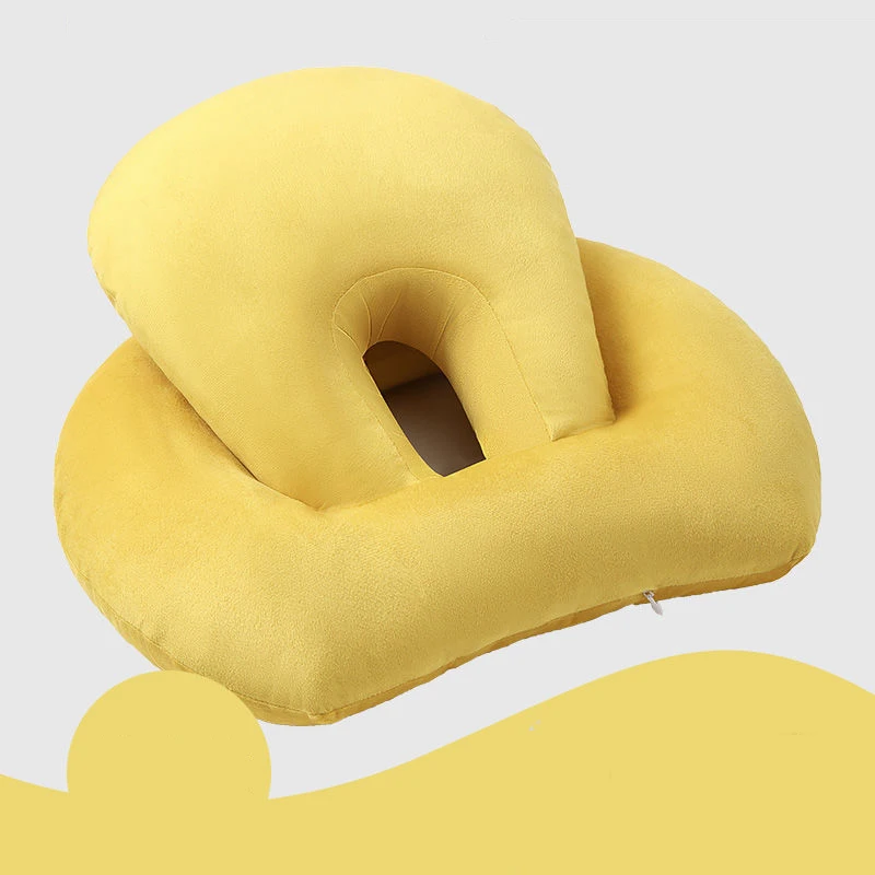 Multifunctional Plush Nap Pillow for Students, Neck Support Cushion, Headrest, Monochromatic, Comfortable, Office, Travel