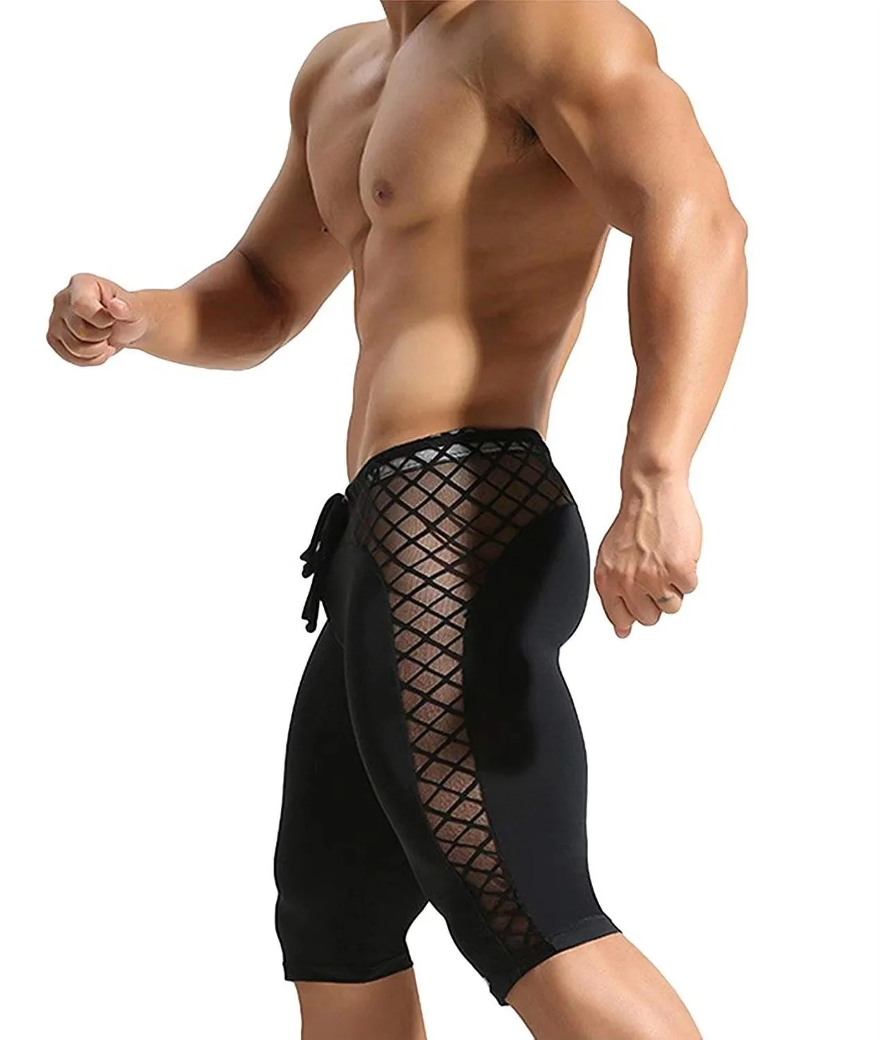 

Men's Soft Mesh Cool Dry Compression Yoga Workout Tight Shorts Breathable Quick-Drying Comfortable Fit Sports Innerwear
