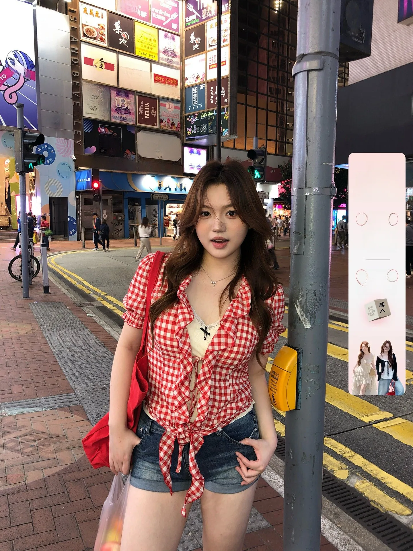 

Корейская рубашка в клетку с воротником-халтером из смесового хлопка, дышащая, повседневная, весенне-летняя, женская одежда больших размеров для многослойных образов