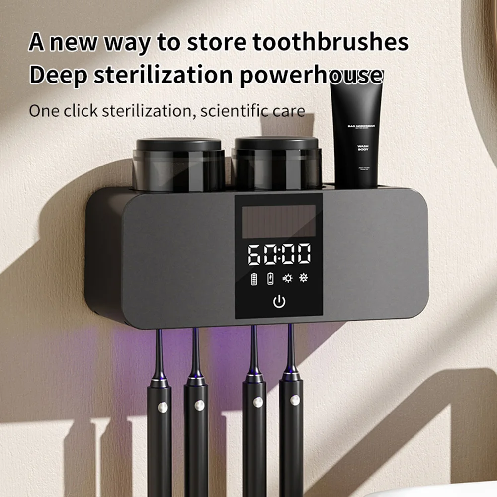 Esterilizador uv de escovas de dentes com display led e parede_voghion.com