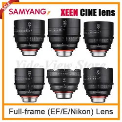 Samyang XEEN Series Cinema Lens Kit(14mm/24mm/35mm/50mm/85mm/135mm) Professional 8K HD Video Short Film Camera For PL EF E MTF