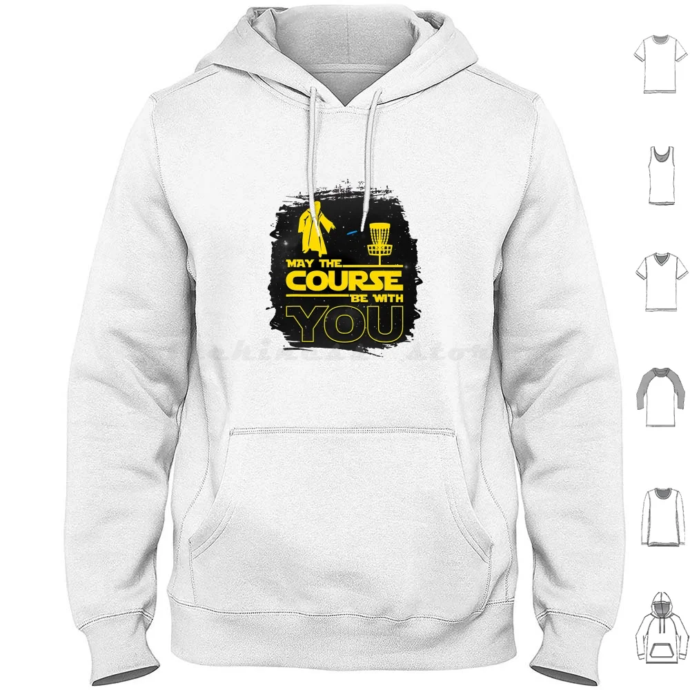 May The Course Be With You Funny Disc Golf Hoodie cotton Long Sleeve May The Course Be May The Course Be With You Disc Golf