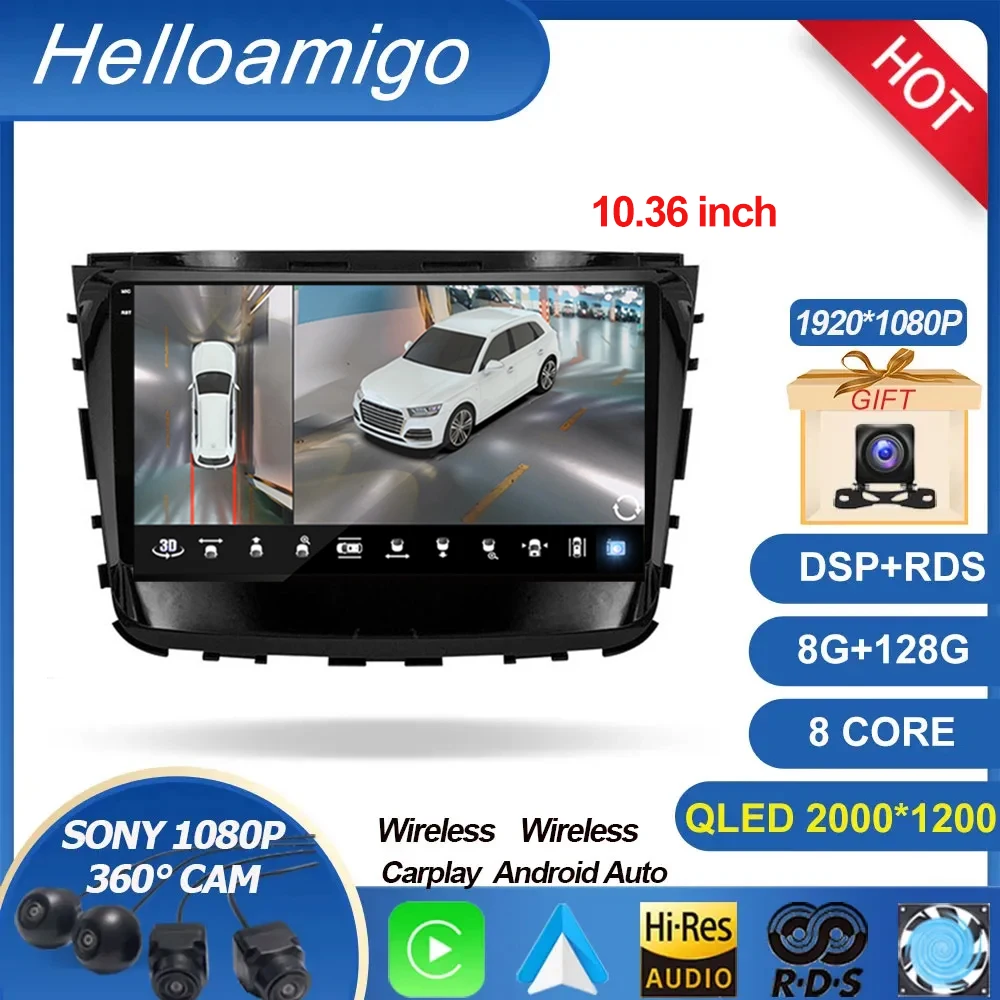 

2K Android 13 For Ssangyong Rexton Musso 2018 2019 Car Radio Stereo Multimedia Video Player Navigation GPS Wireless Carplay DSP