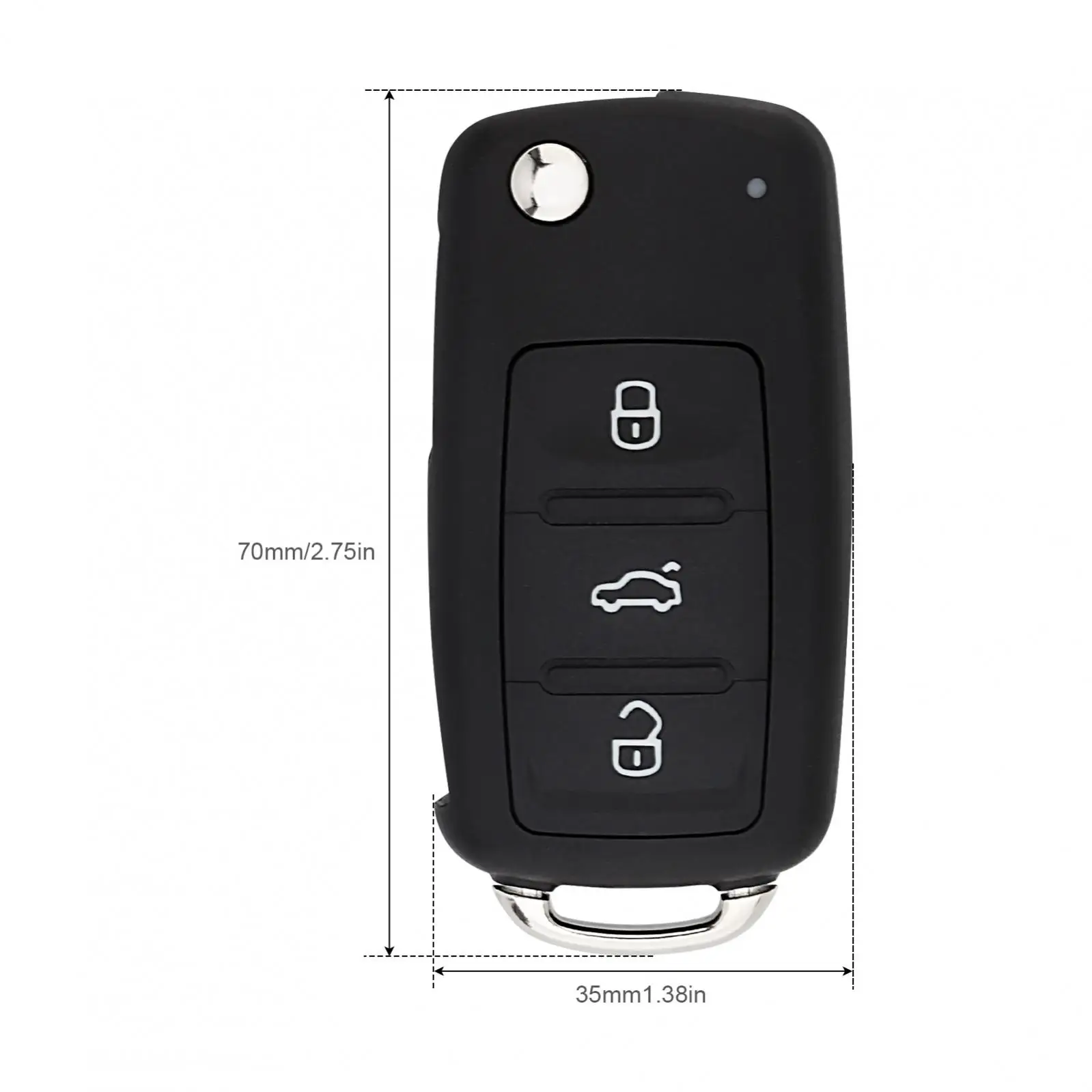 434MHz 3 Buttons 5K0837202AD Car Key Fob Keyless Entry Remote Replacement Fit for VW VolksWagen with ID48 Chip