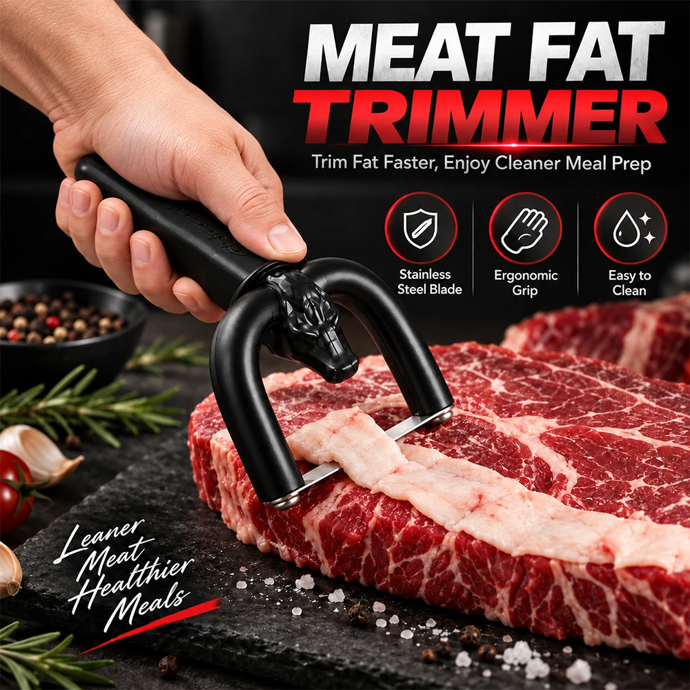 1/2PCS Hand‑Held Meat Fat Trimming Tool, Fat Trimming for Meat, Household Beef & Pork Fat Remover Slicer