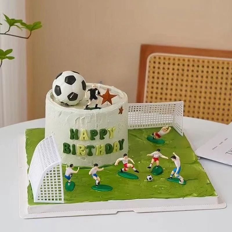 1 Set Soccer Birthday Decoration Game Football Cake Topper Decor Model  Party Happy Birthday  Supplies Children Accessories