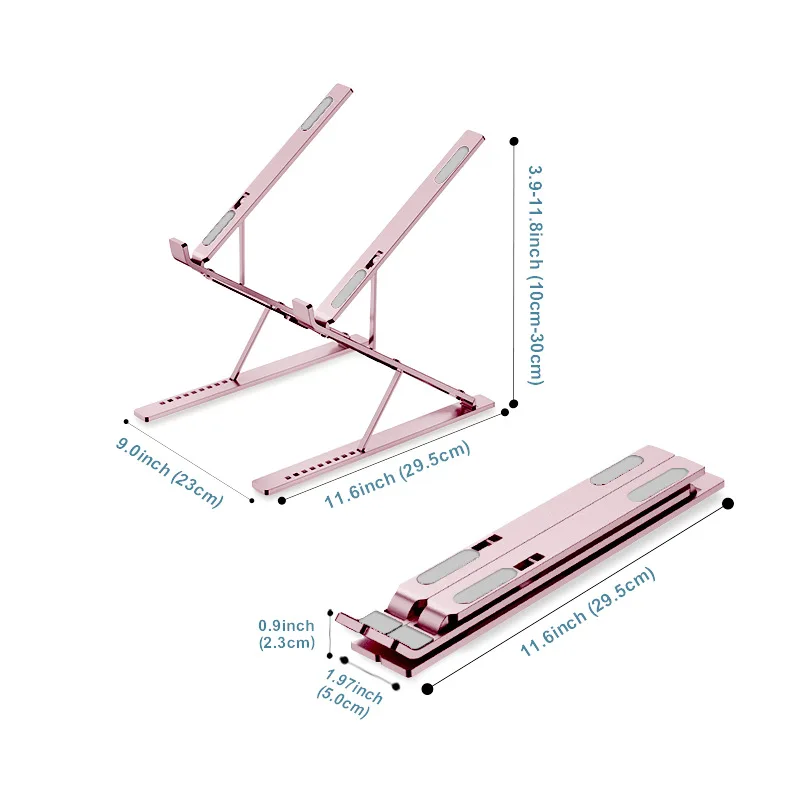 Suspended Ipad Notebook Bracket Tablet PC Support Aluminum Alloy Desktop Double-layer Height Increasing Bracket Laptop Stand