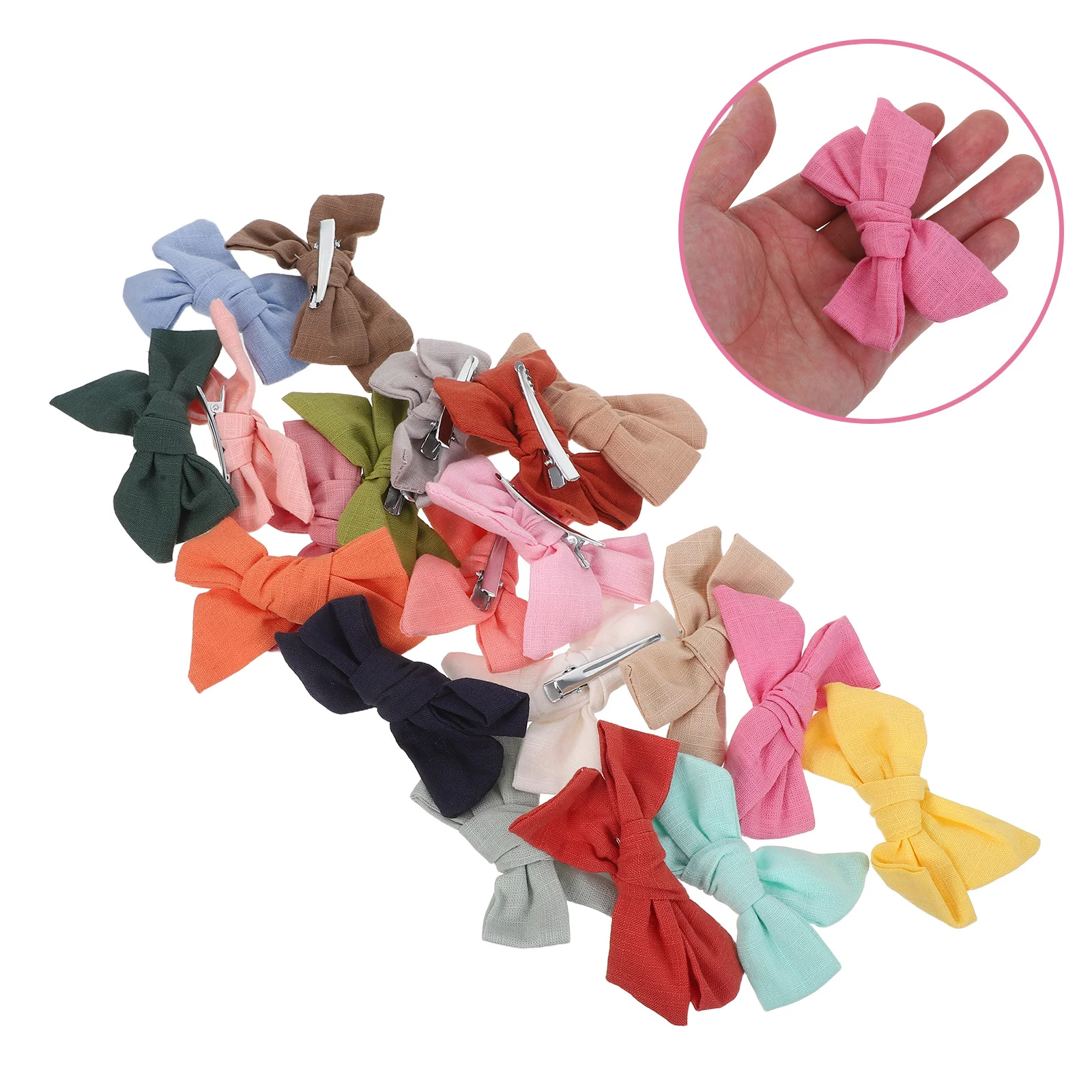 

20Pcs Girls Hair Bows Clips Bowknot Barrettes Assorted Colors Sweet Small Bow Clips for Birthday Party Festival Baby Shower