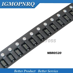 100pcs MBR0520LT1G SOD-123 MBR0520 SOD123 MBR0530W B3 Surface Mount Schottky  Rectifier new