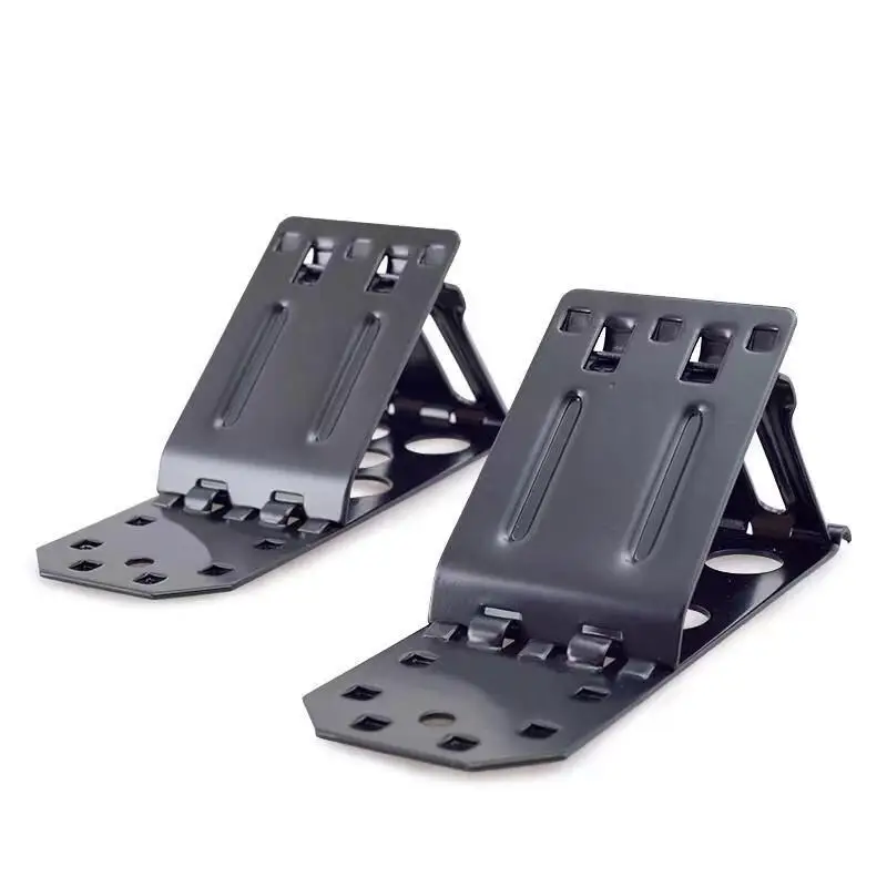 Thick Iron Plate Car Auto Wheel Tire Chock Stop Block Slope Anti-slip Solid Foldable 2pcs