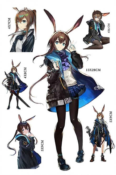 装飾的な3Dすね衝撃ステッカー,防水で取り外し可能なゲームステッカー,愛らしい女の子のためのコンピューター装飾