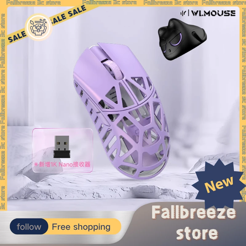 

New WLMouse BEAST X MINI Pro Wireless Mouse Dual Mode Mouse Custom PAW3950 8000Hz Magnesium Alloy Gaming Mice FPS PC Accessories