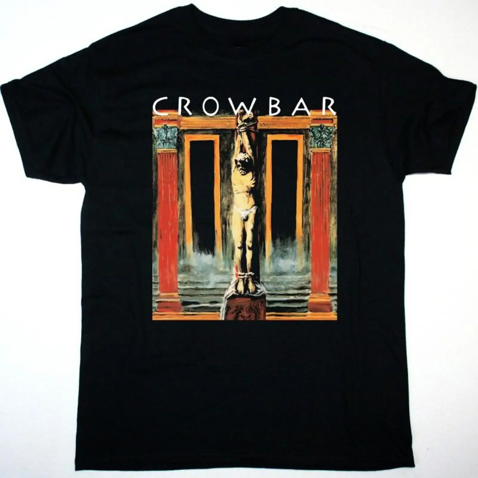 CROWBAR NEW Black S 2345XL T Shirt MO573 vintage Washed graphic Breathable Comfortable designer clothes Versatile fashion Soft