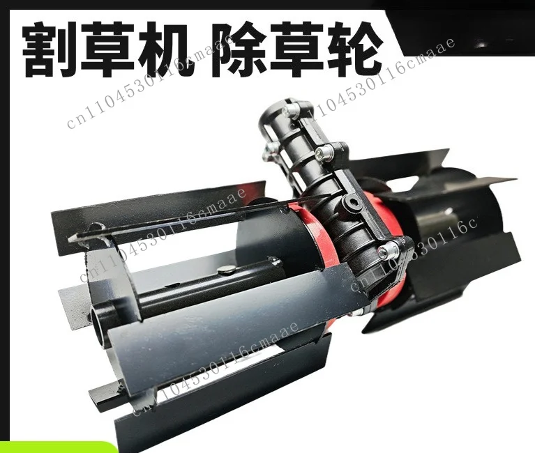 Lawn mower accessories: straight blade, angled blade, sawtooth blade wheel assembly, multifunctional weed cutter wheel
