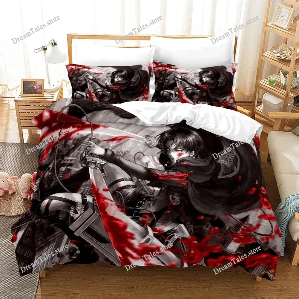 

Attack on Titan Duvet Cover Anime Cartoon Bedding Set Boys Girls Bedroom Decoration Kids Gift Single Double Size Luxury Gift741