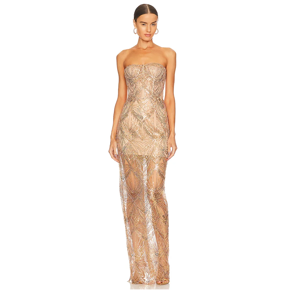 

Women's Formal Evening Gowns Lace Sleeveless Evening Dresses Luxury 2026 Dubai Formal Dresses for Party Wedding Gala Cocktail