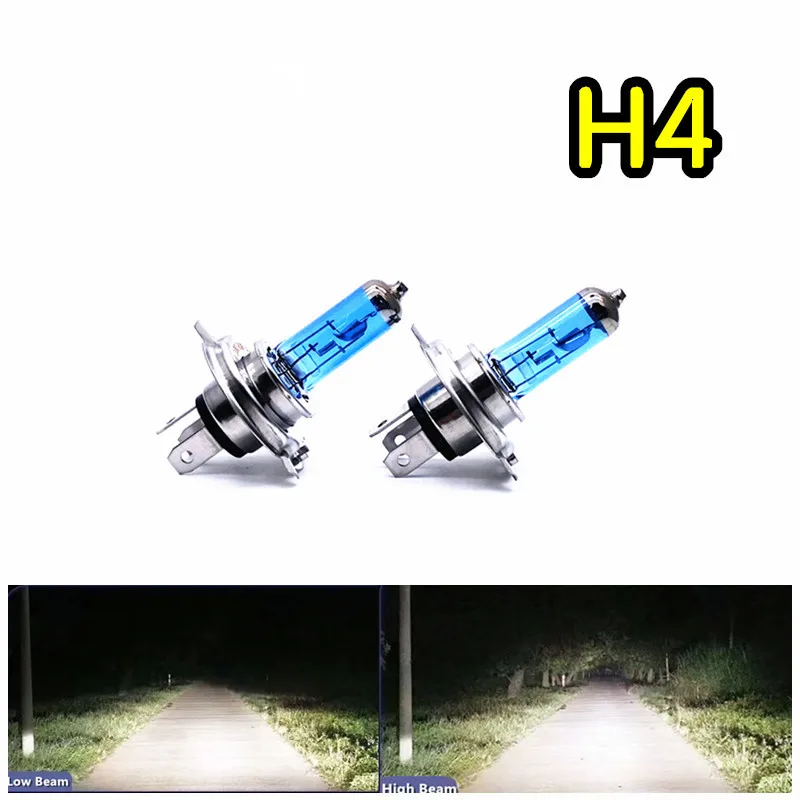 

2pcs Halogen Bulbs H4/HB2 9003 High/low beam light bulb12V100/90W 6000K Car Headlight Platinum plated head Super White
