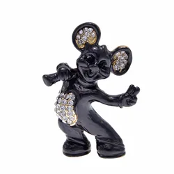 CINDY XIANG Rhinestone Mouse Brooches Unisex Women And Men Animal Pin Enamel Brooch Fashion Jewelry