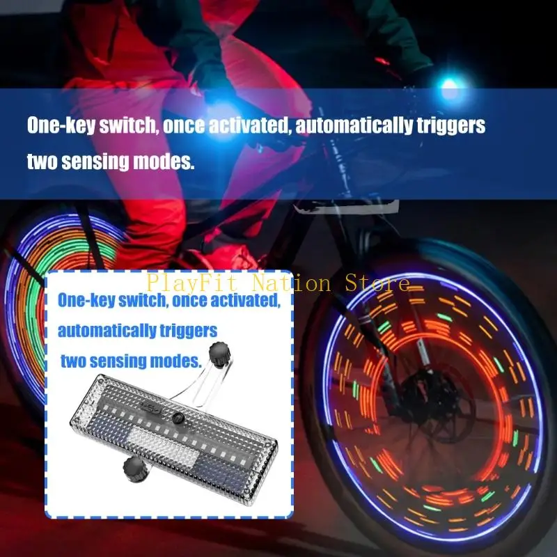 

Солнечная лампа для спиц велосипеда, меняющая цвет, светильник для велосипедного колеса, умный светодиодный светильник со спицами для ночной езды на велосипеде, безопасное снаряжение