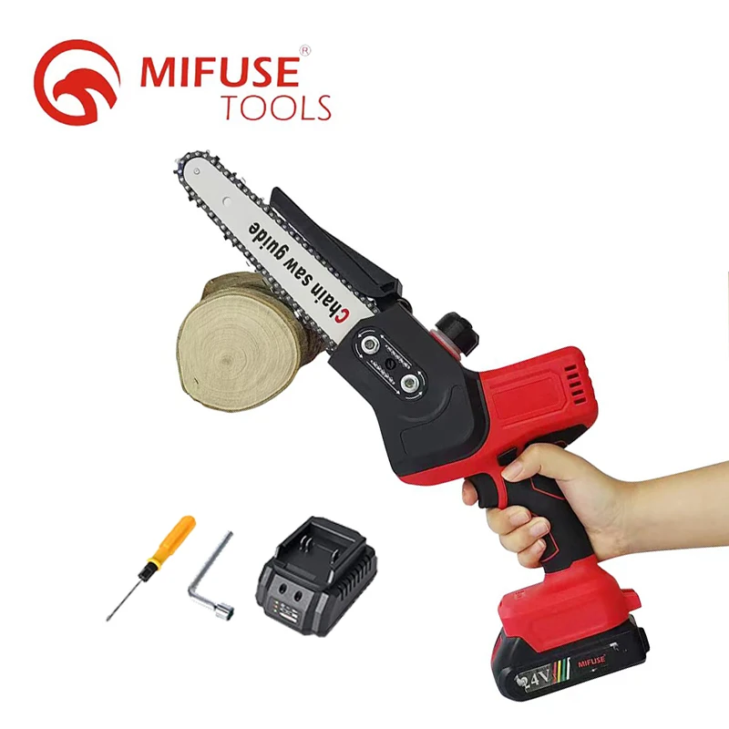 

7inch 4.0Ah Electric Pole Saw Electric Cordless Chain Saw Left Handed Chainsaw