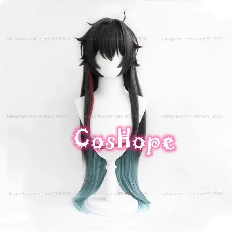 

Dan Heng 100 см длинный черный, синий, красный парик аниме косплей термостойкие синтетические парики