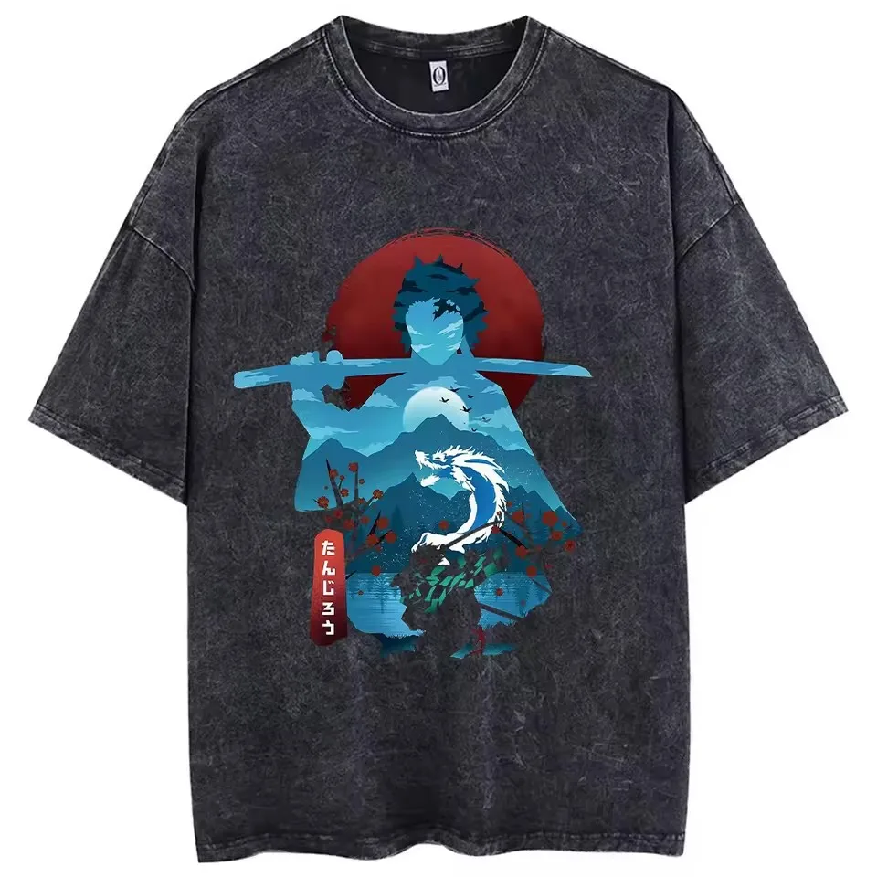 

Anime Printed Acid Washed New Arrival Pure Cotton Women Clothing Fashion Women's T-shirts wwwayeras De mujeres T-shirt 25621