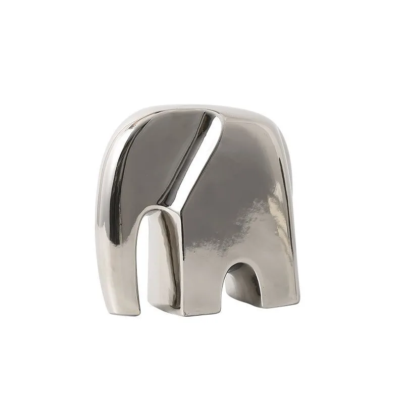 

Creative minimalist abstract animal baby elephant ceramic light luxury ornament model room living room wine cabinet decoration