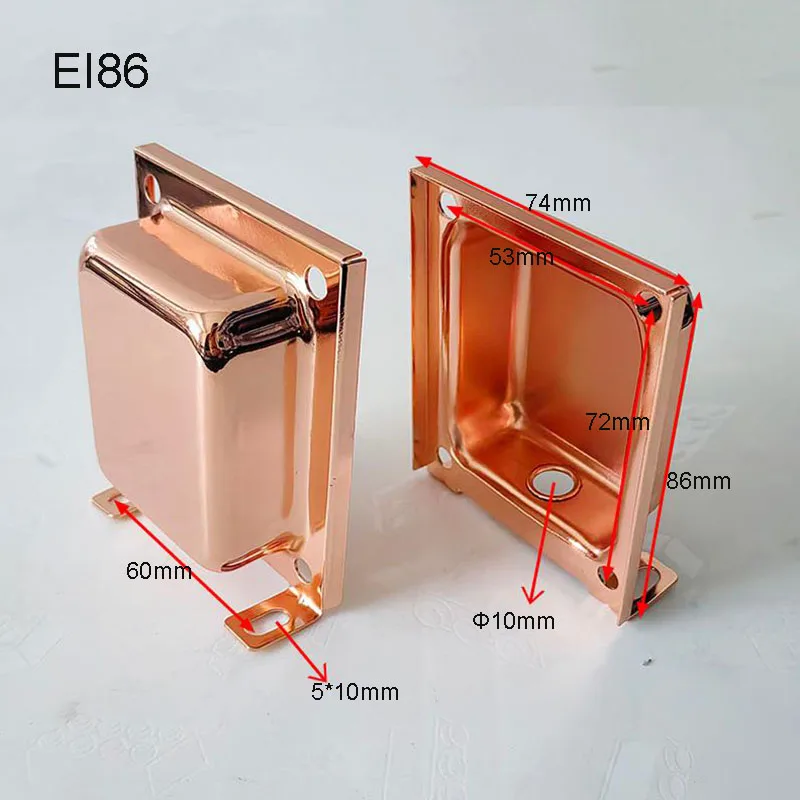 2PCS Transformator Abdeckung EI57/66/76/86/96/105/114/133 Vertikale Ende Glocken Wanten Eisen Schilde Induktor Metall Schutzhüllen – Detail 4