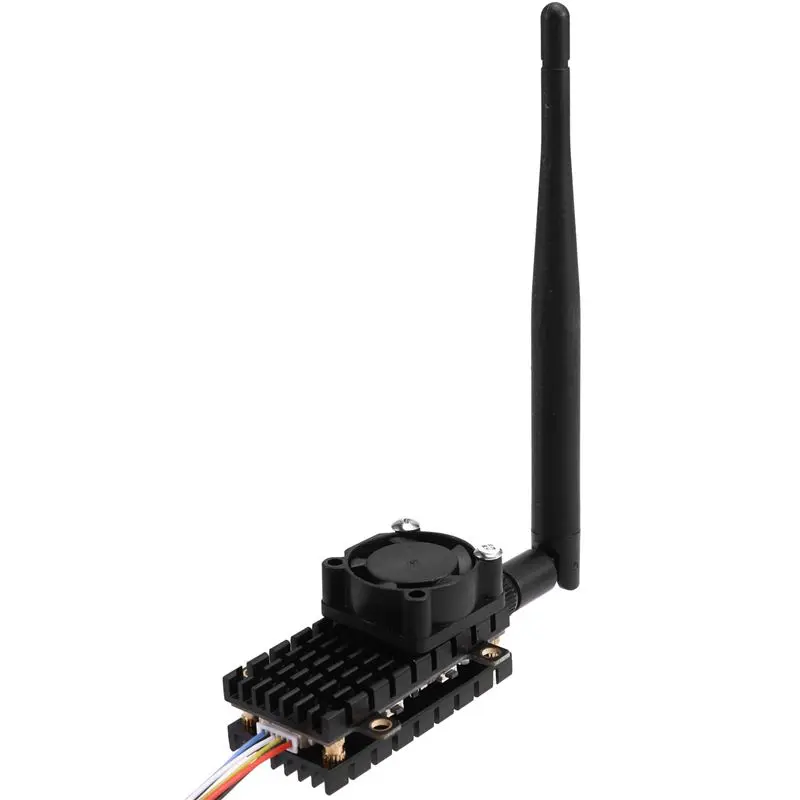Best-5.8Ghz 2W VTX 64CH FPV Video Transmitter Built-In Cooling Fan 7-36V For FPV Long Range Racing Drone RC Part