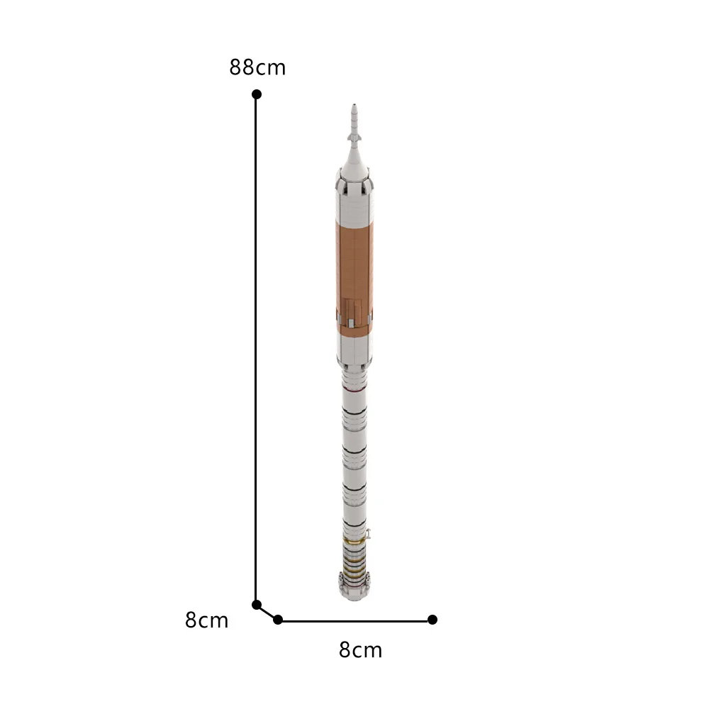 

MOC Aresed I Rocket 1:110 Scale Building block suit for satellite Antares Spacecraft Rocket Launch vehicle DIY Brick Toy Gift