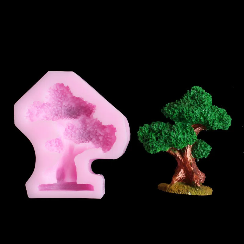 6 Small Tree Shape Silicone Mold Fondant Biscuit Candy Chocolate Mould Epoxy Resin Molds DIY Homemade Cake Decorate Kitchen Tool