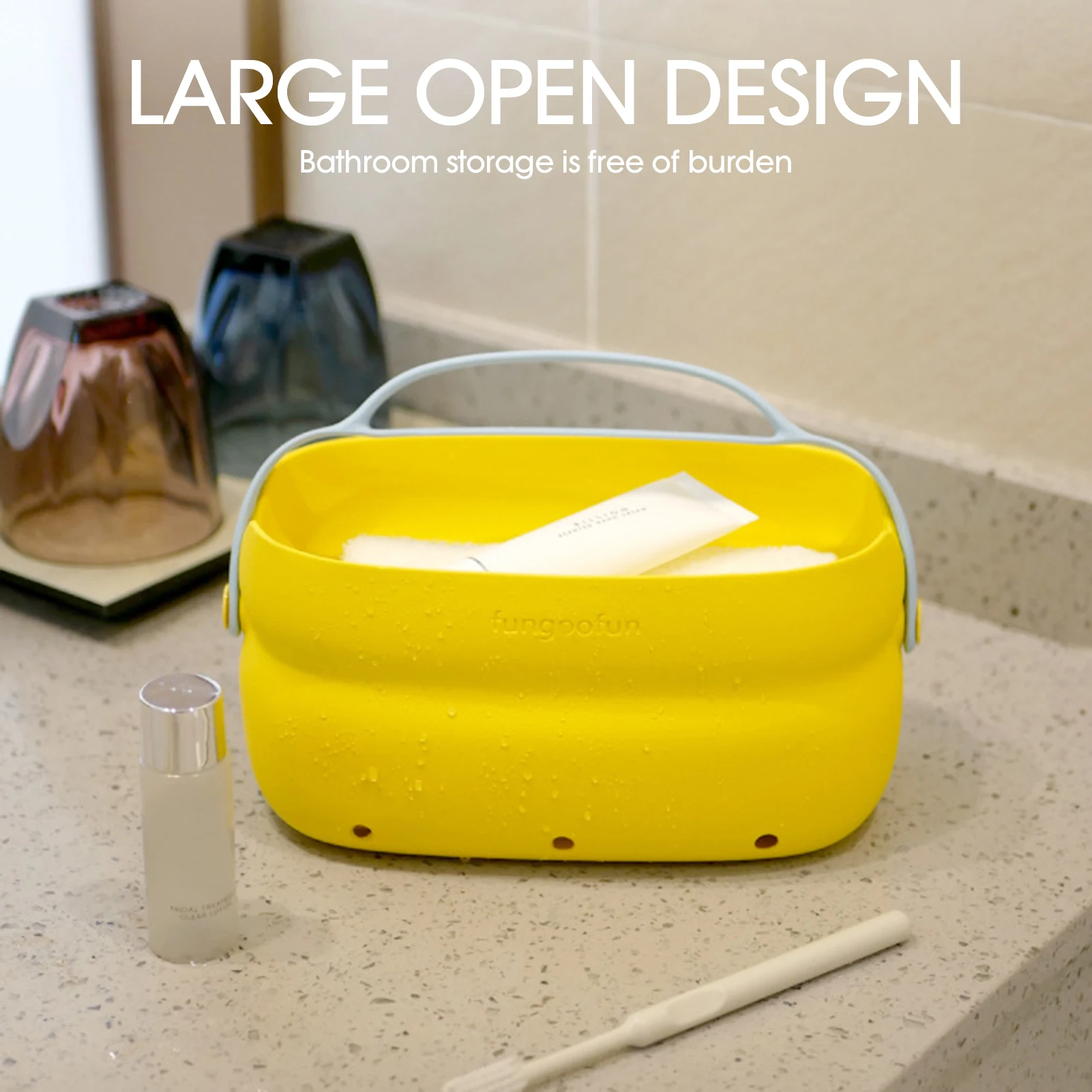 Travel-Ready Toiletry Bag Waterproof Organizer for Vacation Trips Wet Dry Separation Makeup Pouch Portable