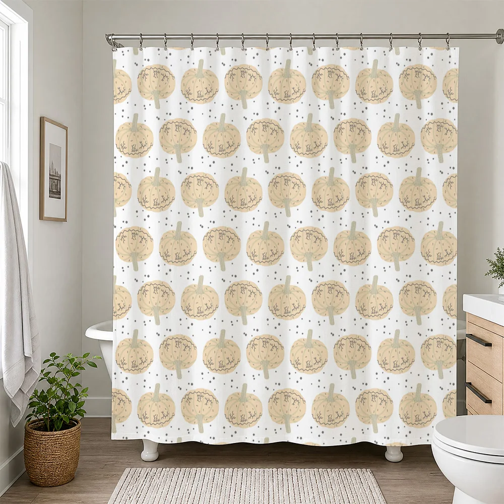 Waterproof Boho Shower Curtain Tree Pattern Bathroom Liner Neutral Watercolor Woodland Chic Shower Curtain for Modern Home Decor