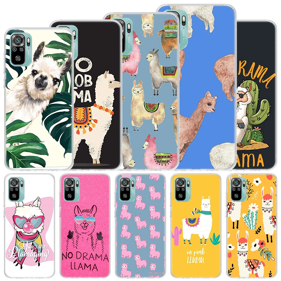 Lama Llama Alpacas Soft Case For Xiaomi Redmi Note 13 12S 11S 10S 12 11 10 Phone Cover 11T 11E Pro Plus 9 9S 8 8T Shell Coque No