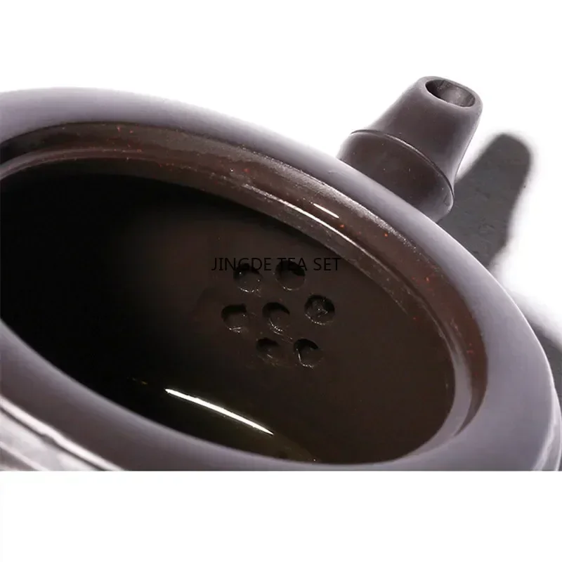 NLSLASI Chinese 210ml Yixing Purple Clay TeaPot Handmade Teapot  Beauty Kettle Raw Ore Teaware TeaSet Customized Gifts Authentic