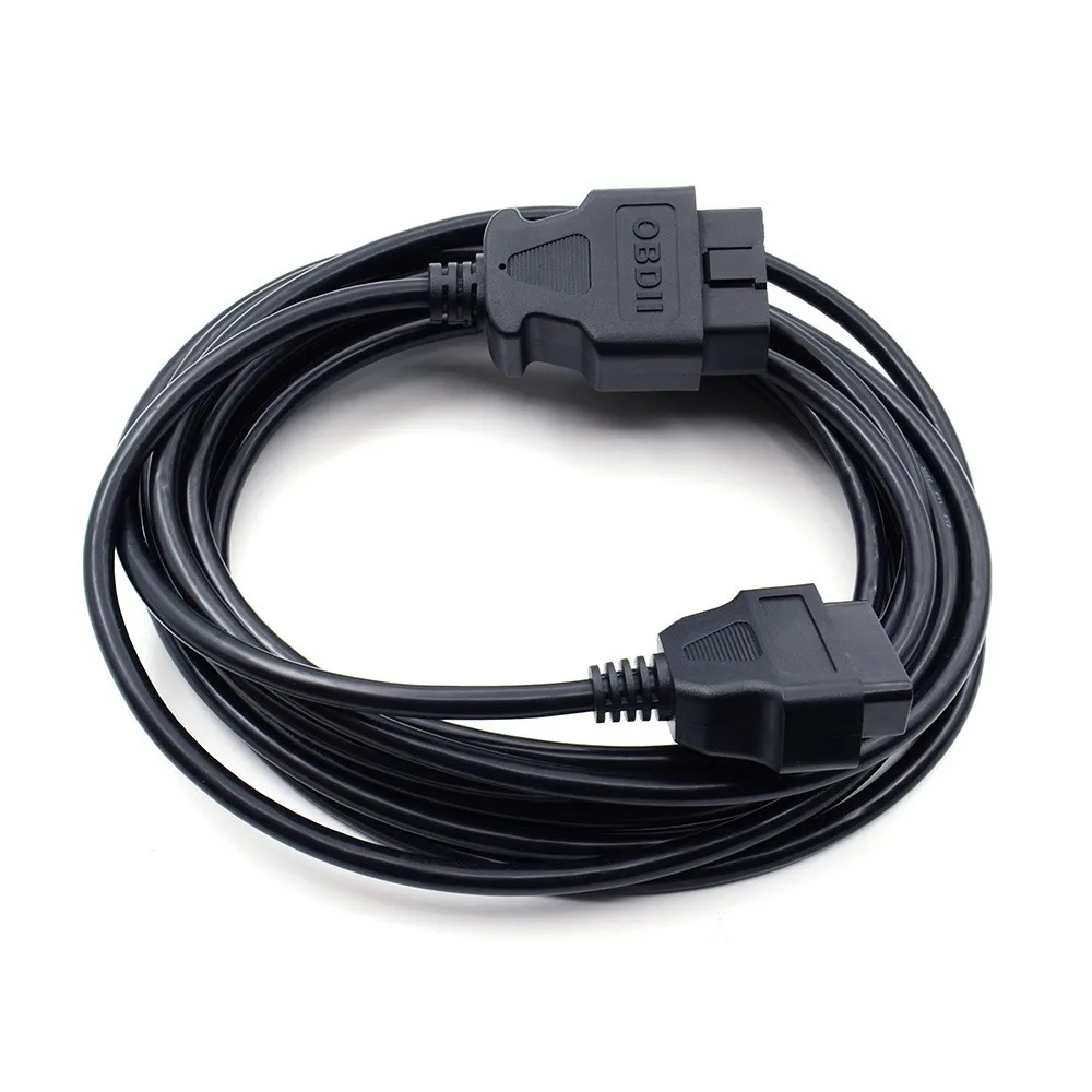 5 Meter Length Car OBD Extension Cord Male Convert to Female 16 Core 5M OBD2 16pin Connector Diagnosis Power Connection Cable