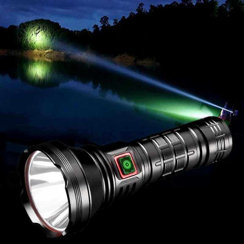 

F2 Portable Led Lamp Led Torch 50w Powerful Strong Light Long Range Flashlight Usb C Rechargeable 18650/26650 Camping Lantern