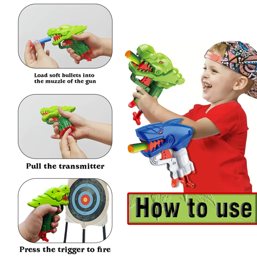 Zabawki strzelające dla dzieci, letnie zabawki na świeżym powietrzu, pistolety z miękkich pocisków piankowych, idealne zabawki dla chłopców, prezenty urodzinowe, prezenty świąteczne