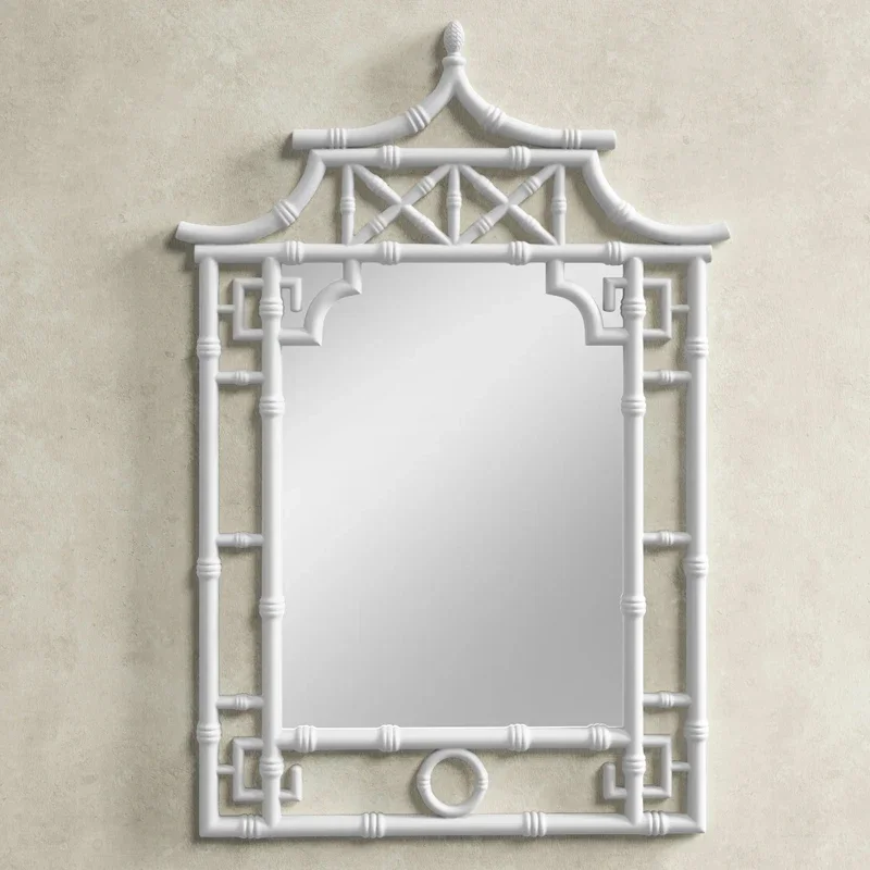 Imagem -05 - Nordic Aesthetic Luxury Wall Mirror Bonito Maquiagem Pequena Mesa Espelho Irregular Branco Pré-venda Entrega 30 Dias após a Compra