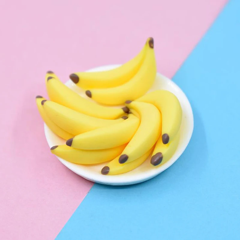 Maison de poupée Miniature 1:12, 10 pièces, fruits banane, accessoires alimentaires, jouets