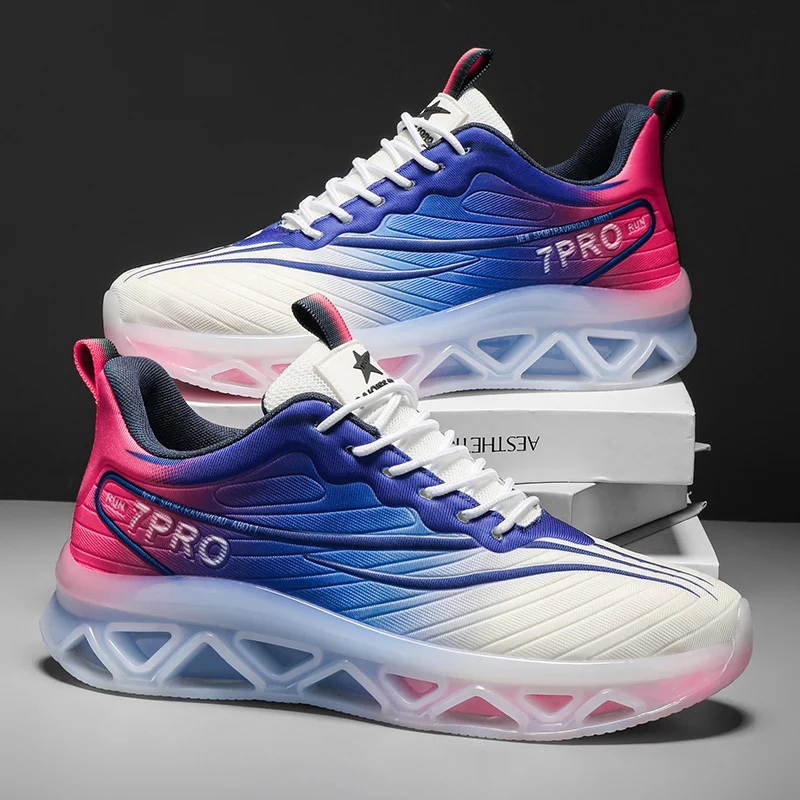 

2025 Jelly Running Shoes Men Fashion Design Platform Men's Sneakers Original Outdoor Breathable Non-slip Casual Sneakers For Men
