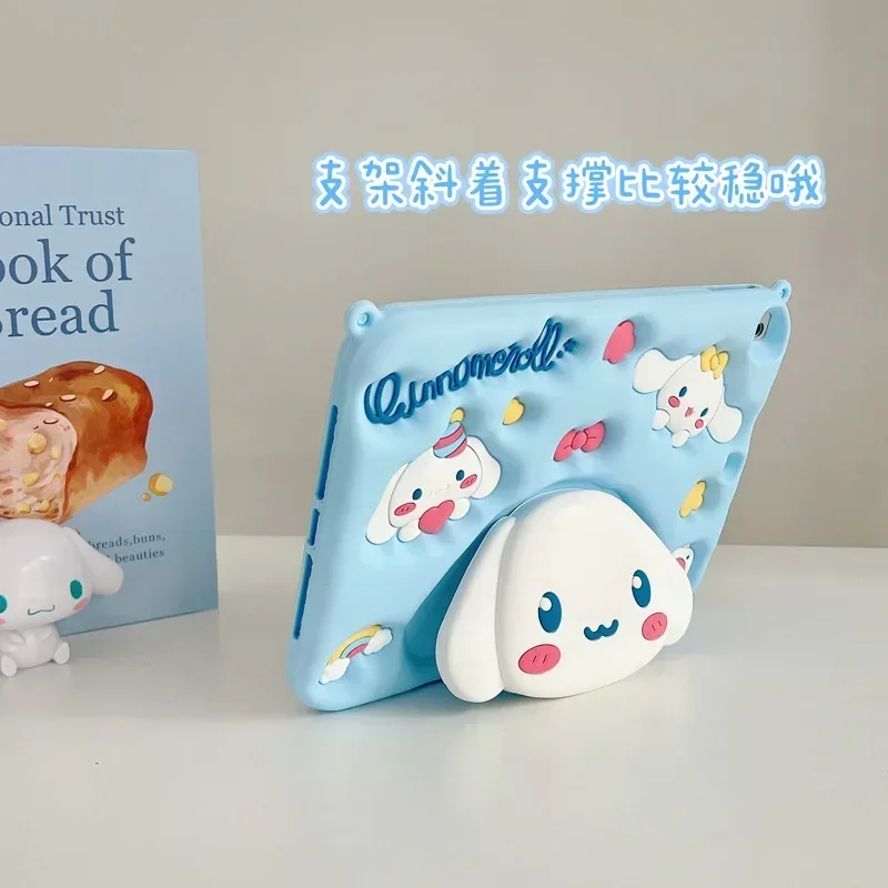 Cute Cinnamoroll Case For Samsung Galaxy TabA7 S6 Lite 10.4 Cartoon Case for A9 Plus S9 FE 10.1in Kids Silicone Soft Stand Cover