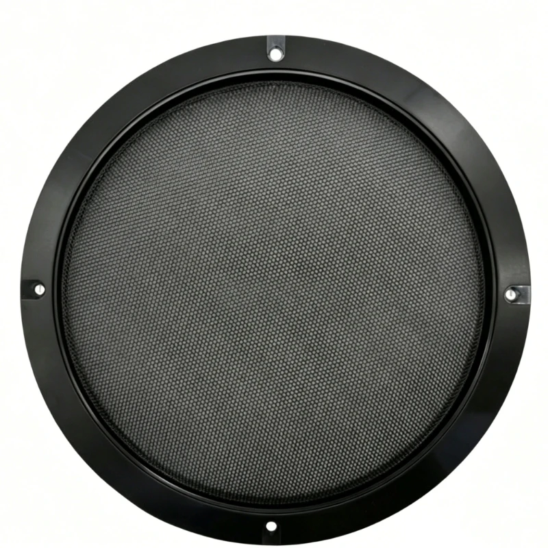 Rundes Design, schwarzes Metall-Lautsprechergitter, passend für die meisten Soundsysteme 1,5–10 Zoll M76A – Detail 1